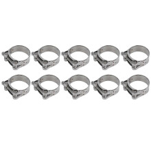 10 Stück Schlauchschellen aus 201 Edelstahl, verstärkt, mit Vollkern, verzinkt, für Kfz-Industrie, 48–51 mm