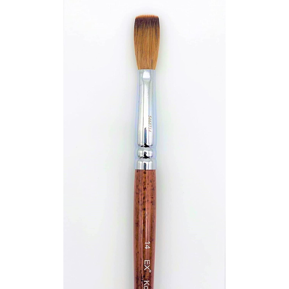 Ex Kolinsky Acrylic Nail Brush For Acrylic Powder Manicure Pedicure (Size 14 (Pack Of 1))