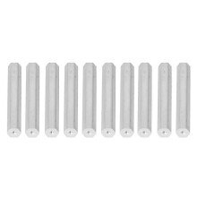 10-teiliges Sechskantstangen-Set aus Aluminiumlegierung, 12 mm, mit M4-Schraubenloch, Artikelnummer 4104-0012-0104