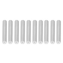 10-teiliges Sechskantstangen-Set aus Aluminiumlegierung, 12 mm, mit M4-Schraubenloch, Artikelnummer 4104-0012-0048