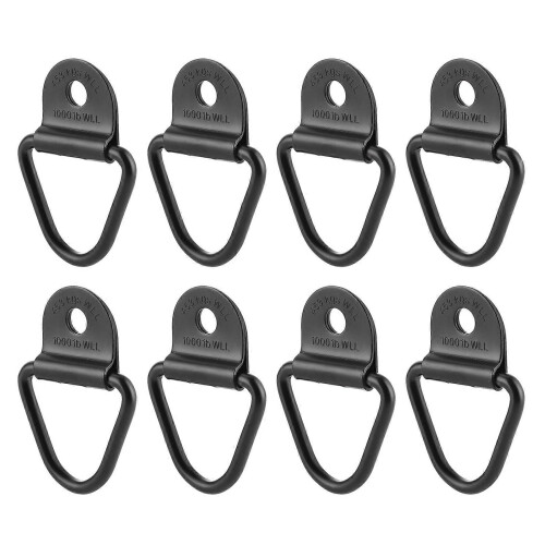 8Pcs Universal Triangular Tie Down Anchor Rings Towing Hook for Truck RV Trailer SUV 1