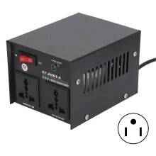 200-W-Spannungswandler (Auf-/Abwärtswandler) 110–240 V Universal-Reiseadapter mit US-Stecker