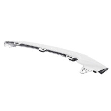 Chromen ABS-voorbumperlip/splitter voor Mercedes E-Klasse W212 E350 2014-2016 met zilverkleurige afwerking.