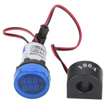Stromsignalanzeige Universal 2-Anzeige Rundlampe 60~500V AC AD101-22VAM Blau
