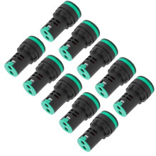 10 stuks AD16-22DS LED-indicatielampjes, heldere groene LED-signaallampen voor signaalindicatie, AC220V