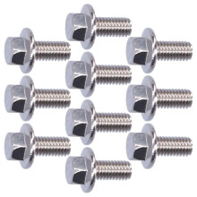 10 stuks flensbouten met zeskantkop, roestvrij staal 304, schroeven, accessoire M5 10/12/16/20/25/30/35/40mmM5x10