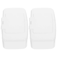 Doseerbakje voor vochtige doekjes, plastic tissuehouder, 2 stuks, wit materiaal