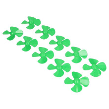 10 stuks 60 mm 4-bladige kunststof scheepsschroeven met 2 mm gat, groen