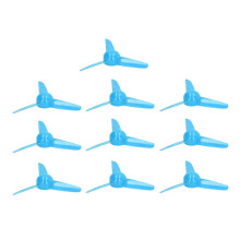 10 hélices de plástico de 70 mm con 3 aspas para barcos de juguete y coches RC, accesorios giratorios con orificio de 2 mm, color azul.