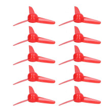 10 hélices de plástico de 70 mm con 3 aspas para barcos de juguete y coches RC, accesorios giratorios con orificio de 2 mm, color rojo.