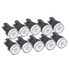 10 stuks AD16-22DS LED-signaallampjes, wit, hoge helderheid, indicator, accessoire voor apparatuur, AC220V