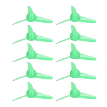 10 hélices de plástico de 70 mm con 3 aspas para barcos de juguete y coches RC, accesorios giratorios con orificio de 2 mm, color verde.