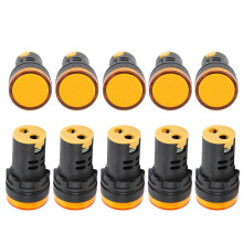 10 stuks AD16-22DS gele LED-indicatorlampjes met hoge helderheid voor signaalindicatie, AC220V