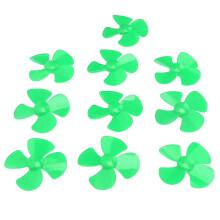 10 stuks 80 mm 4-bladige propellers van kunststof voor doe-het-zelf draaiend speelgoedmodel met 2 mm gat XR?149Groen
