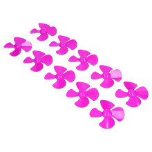 10 stuks 60 mm 4-bladige kunststof scheepsschroeven met 2 mm gat, roze rood