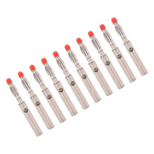 10Pcs 21.430 4.0mm Copper Banana Plug Male Connector Accessory for Testing Instrument