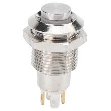 10-mm-Metall-Druckknopfschalter, wasserdichter selbstverriegelnder Startschalter mit Kontrollleuchte, 3 V (grün)