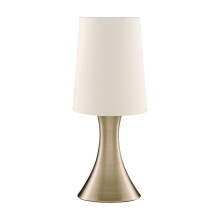 Abatjour Contemporaneo Tocco Acciaio Ottone Tessuto crema 1 Luce E14