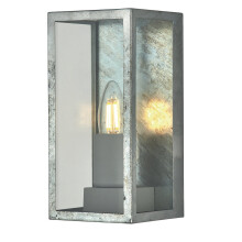 Applique Contemporanea Riquadro II Acciaio Argento Trasparente 1 Luce E27