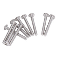 50 stuks flensbouten met bolkop, A2-70 roestvrij staal, inbusbouten, set M4x35mm