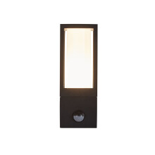 Applique Moderna Viale Alluminio Nero Policarbonato 1 Luce GU10