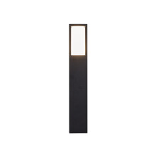 Paletto da esterno Moderno Viale Alluminio Nero Policarbonato 1 Luce GU10 45cm
