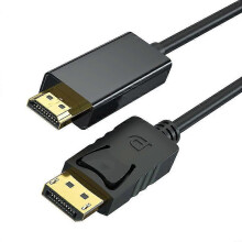 Avacon DisplayPort-auf-HDMI-Kabel, 1,8 m (6 Fuß), 2er-Pack, 4K 60 Hz, vergoldet, geflochtene Abschirmung für PC, TV und Monitor