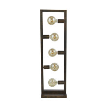 Piantana Contemporaneo Oblungo Acciaio Marrone 5 Luci E27