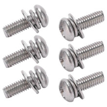 100 Stück Kreuzschlitzschrauben mit Unterlegscheiben, Edelstahl 304, Blechschrauben, Bolzen, Muttern