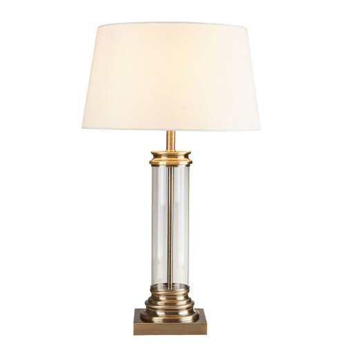 Searchlight Lampada da Scrivania Pedestal Acciaio ADJUSTABLE Vetro Trasparente 1 Luce E27