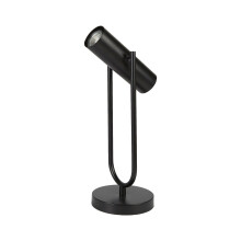 Lampada da Scrivania Moderna Telescopio Acciaio Nero 1 Luce GU10