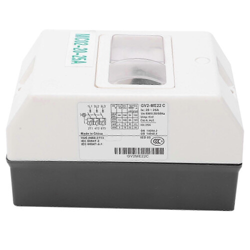 Motor Protection Switch Circuit Breaker Waterproof Protector Replacement MC02‑20‑25A 220V/380V 2