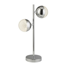 Lampada da Scrivania Marmi Acciaio Cromo Vetro Trasparente Led 6W 4000K