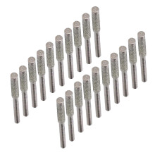 20-teiliges Kettensägen-Schärfset mit Schleifkopf, rotierender Feile und Fräskopf, silberfarben, 4 mm