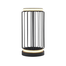 Abatjour Contemporaneo Circolo Alluminio Bianco Silicone Nero Led 12W 3000K