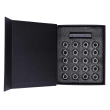 Kit di chiavi a bussola per dadi ruota 1/2-20 in acciaio inox 304 con trattamento termico, alta resistenza, universale.