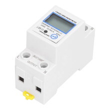 1-fase 2-draads energiemeter met multifunctioneel LCD-digitaal display, 2P DIN-rail elektriciteitsmeter voor thuisgebruik
