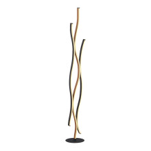 Piantana Moderna Fioritura Alluminio Nero Silicone Marrone Led 32W CCT