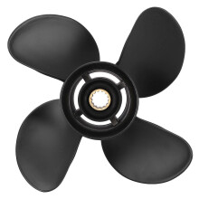 10,3 x 13 inch RH-propeller van aluminiumlegering met 4 bladen, geschikt voor 4-takt buitenboordmotoren van 25 pk.