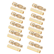 10 Pairs Gold Plated 4.0mm Banana Plug Male Female Banana Connector for RC Lipo Battery ESC Motors