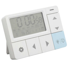 Digitale wekker met 12-uurs weergave van tijd, datum, week en temperatuur, LED-elektronische klok voor woonkamer, slaapkamer en kantoor, wit.