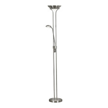 Piantana Contemporaneo Mother Child Acciaio Argento Vetro Led 15,41W 3000K