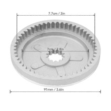 51 tanden, 91 mm buitendiameter ATV-tandwiel, zeer sterk aluminium voor ATV-lieren met een trekkracht van 2000-3000 lb.
