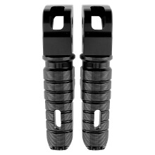 1 Paar hintere Fußrasten aus Aluminiumlegierung, Motorrad-Modifikationszubehör, passend für 125/250/300 RC200/390 ab 2014 (Schwarz)
