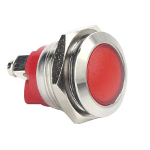 0,6 inch LED-indicator, helder signaallicht, vlamvertragende voet, IP66 waterdicht, universeel (rood)