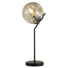 Lampada da Scrivania Contemporanea Punch Acciaio Nero Vetro 1 Luce E27