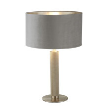Lampada Scrivania Contemporanea Londra Acciaio Ottone velluto grigio 1 Luce E27