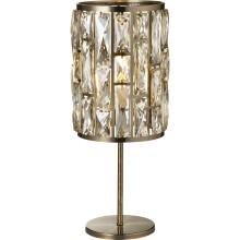 Lampada da Scrivania Classico gioiello Acciaio Ottone Vetro 1 Luce E14