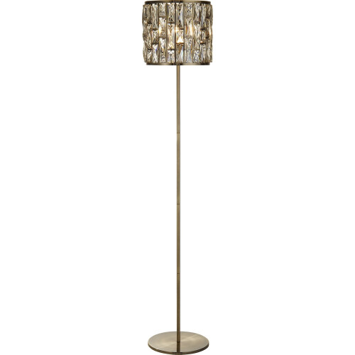 Searchlight Piantana Classico gioiello Acciaio Ottone Vetro 1 Luce E27