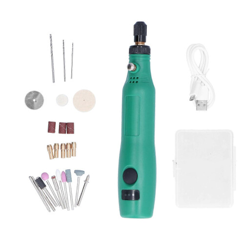 Mini Electric Grinder 3 Variable Speed Cordless Portable Grinding Tool Set Kit for DIY 2